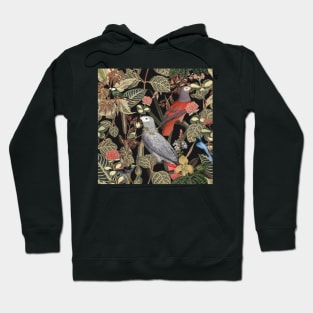 Jungle Birds Pattern Hoodie